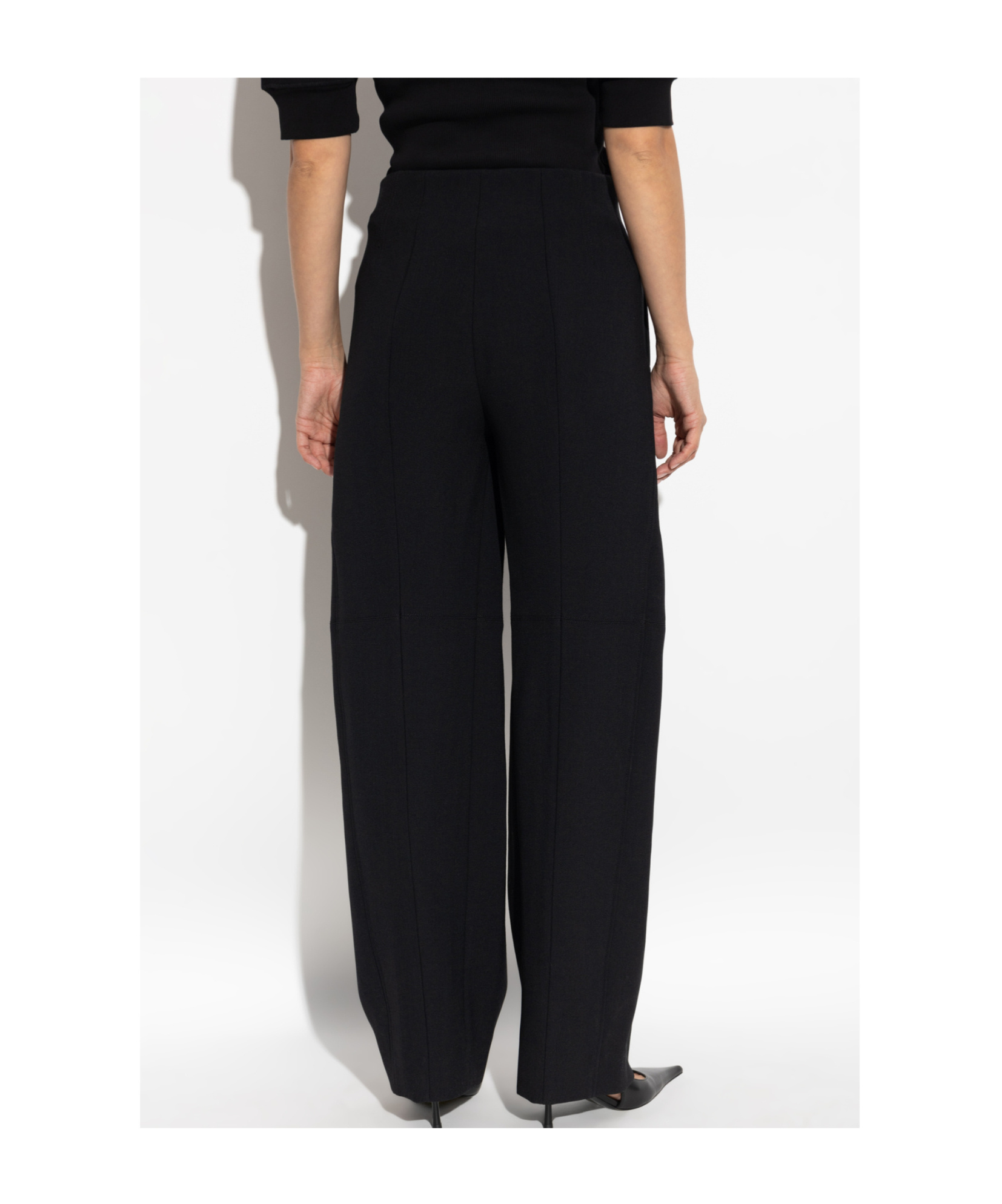 Victoria Beckham Pleated Trousers In Black