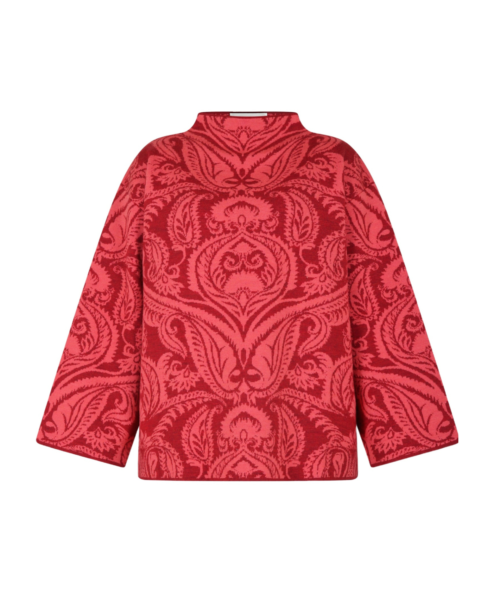 Etro Red Sweater For Girl With Paisley Pattern In Red