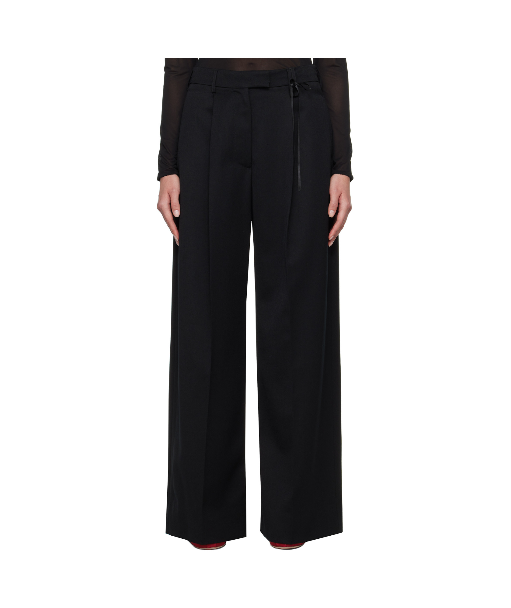 Simone Rocha Wide-leg Puddle Trousers In Black