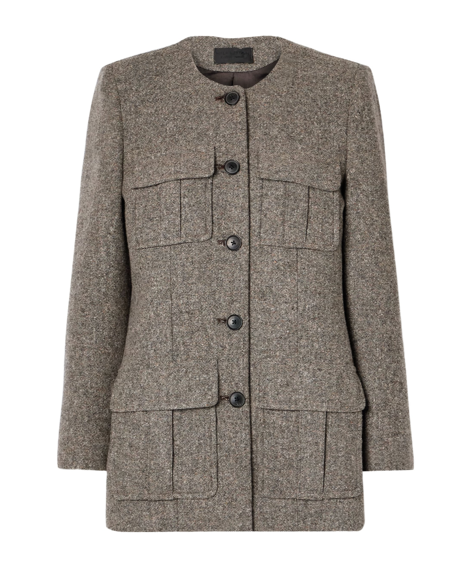 Nili Lotan Gabriella Button-down Blazer In Gray