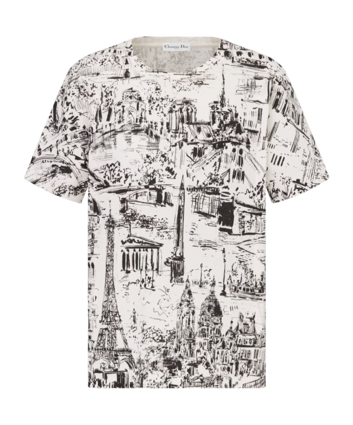 Dior Logo Short-sleeved T-shirt In White