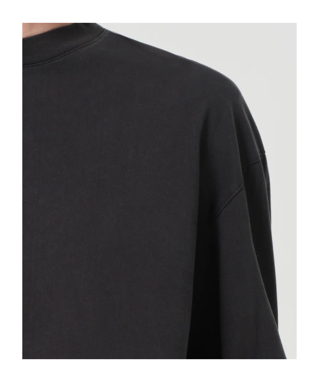 Agolde Long Sleeve Drop Shoulder Tee In Black
