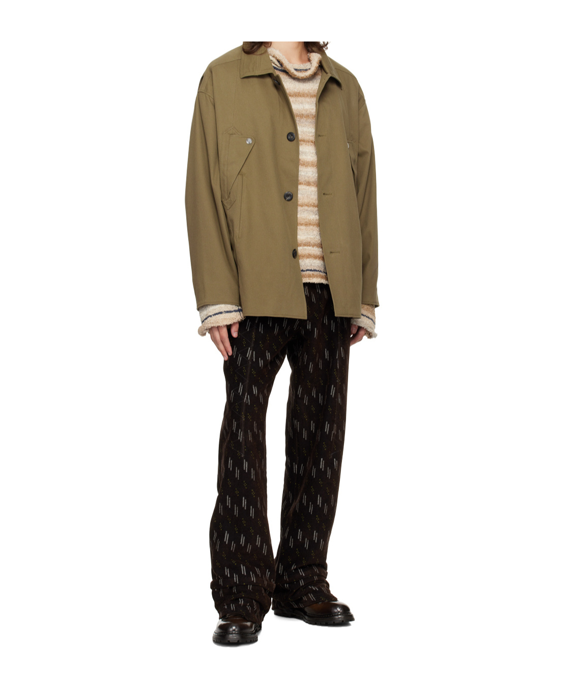 Kiko Kostadinov Lapel Coat In Green