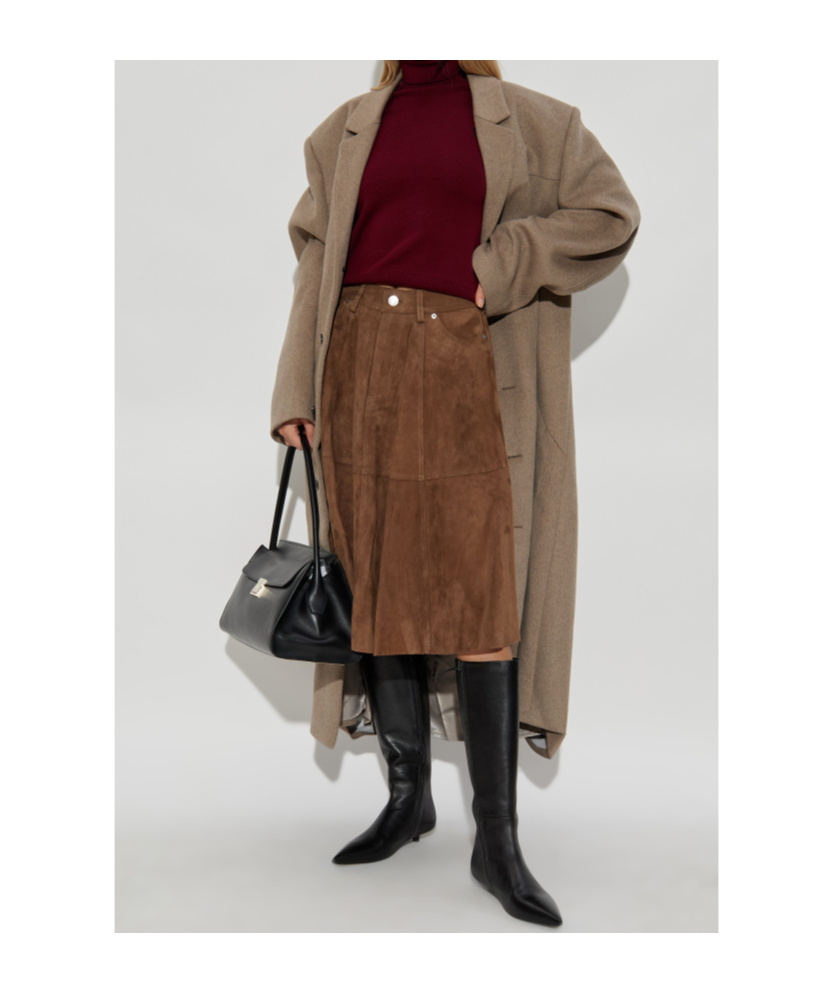 Ami Alexandre Mattiussi Long-sleeved Sweater In Burgundy