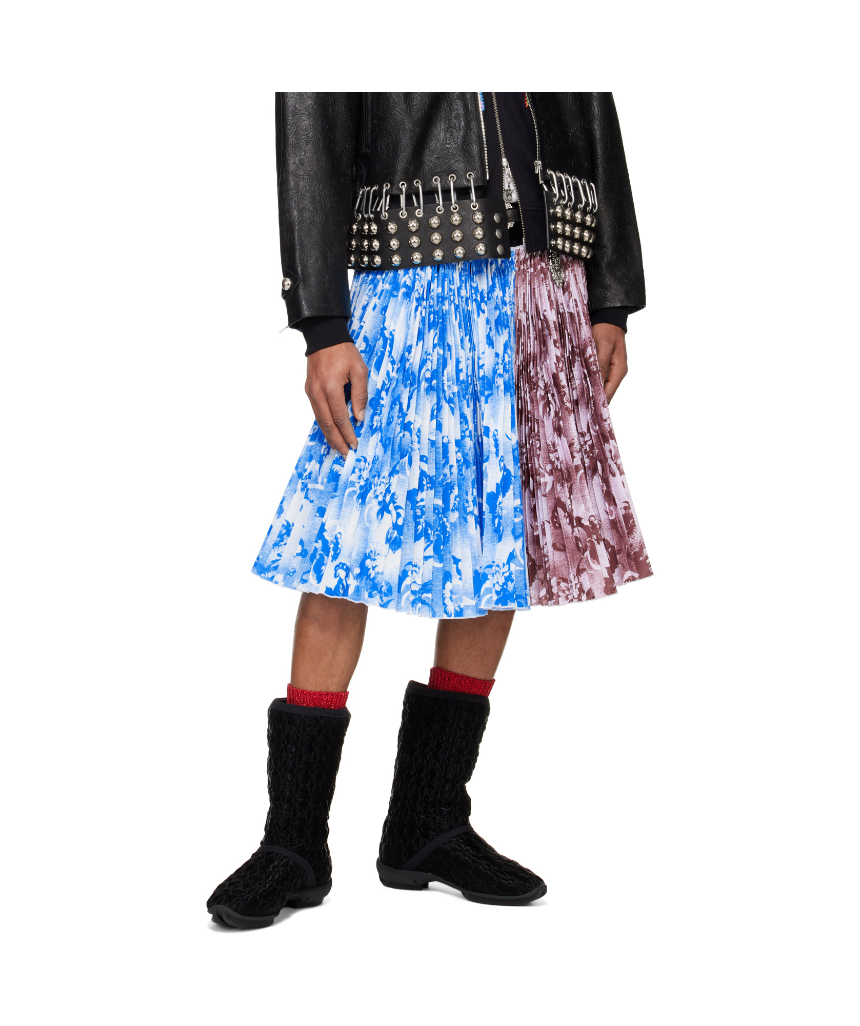 Chopova Lowena Ducky Knee Carabiner Skirt In Multicolor