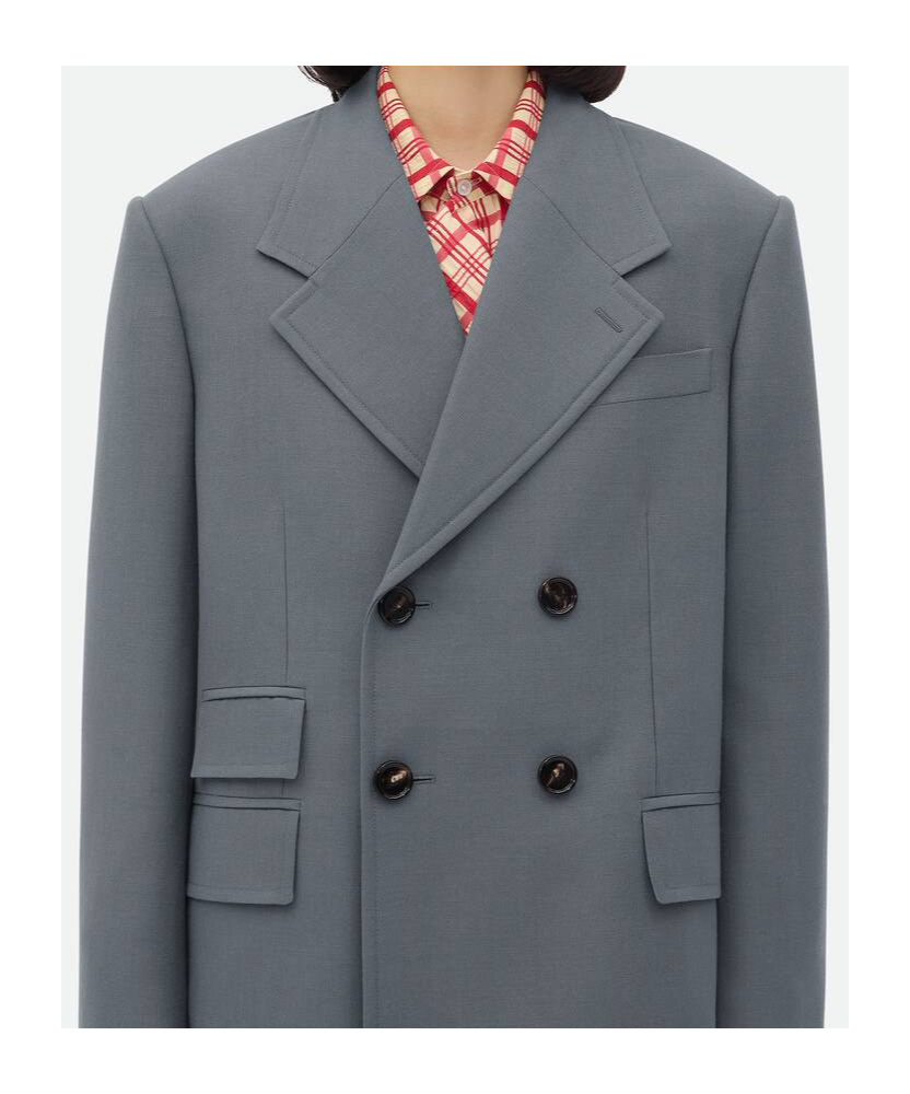Bottega Veneta Wool Mohair Suit Coat In Gray