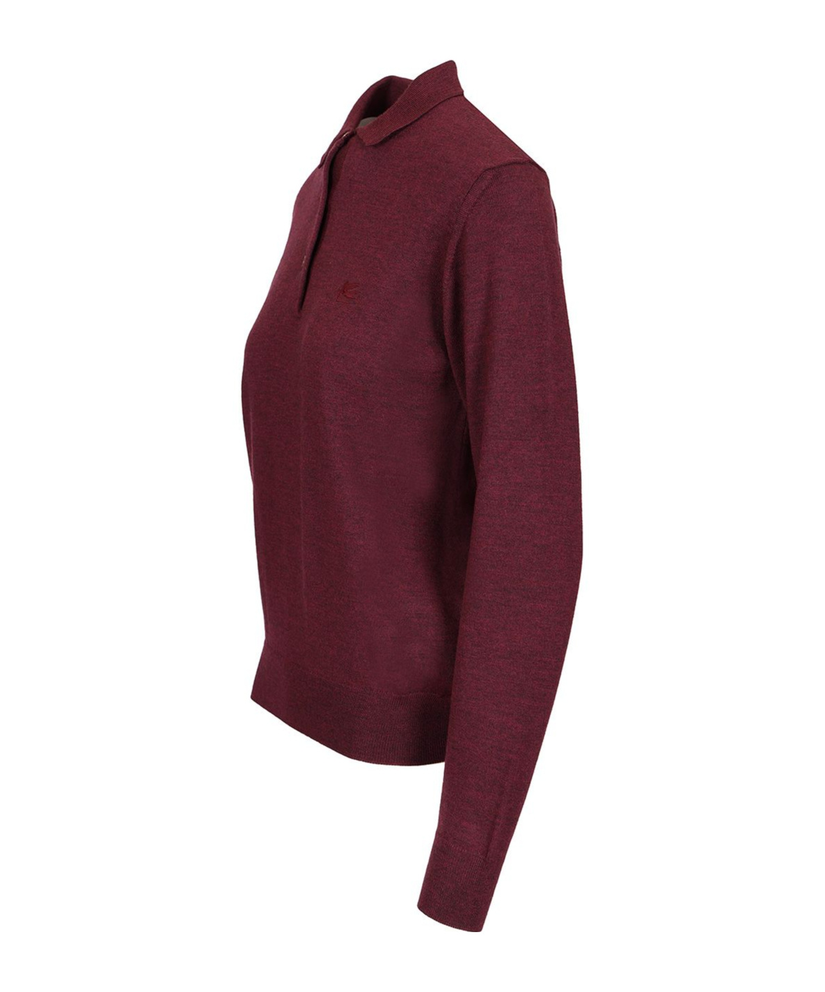 Etro Wool Polo Shirt Knitwear Bordeaux In Burgundy