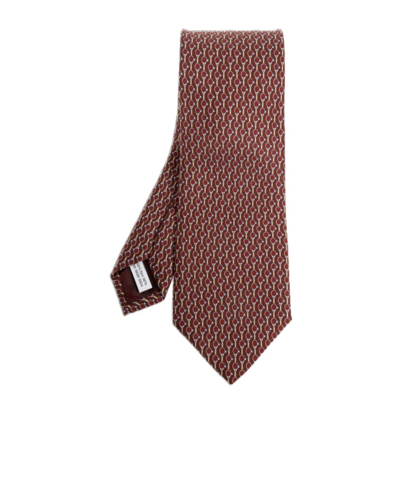 Ferragamo Pointed Tie In Red
