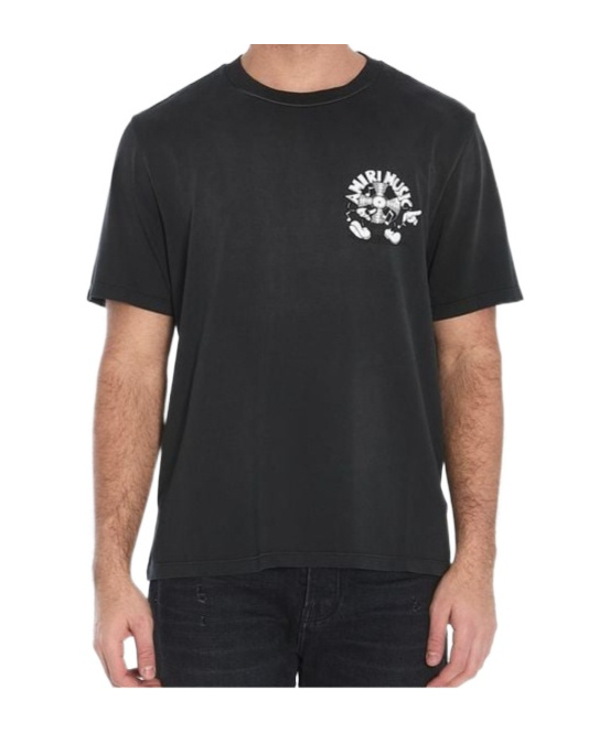 Amiri Music Record Print T-shirt In Black