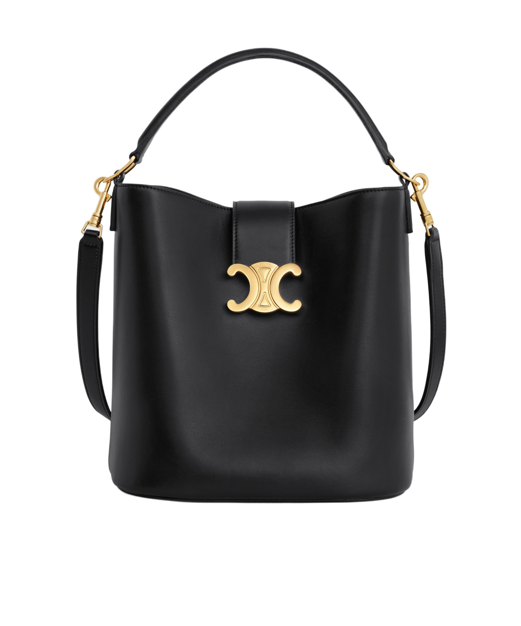 Celine Adjustable Shoulder Strap Shoulder Bag In Black