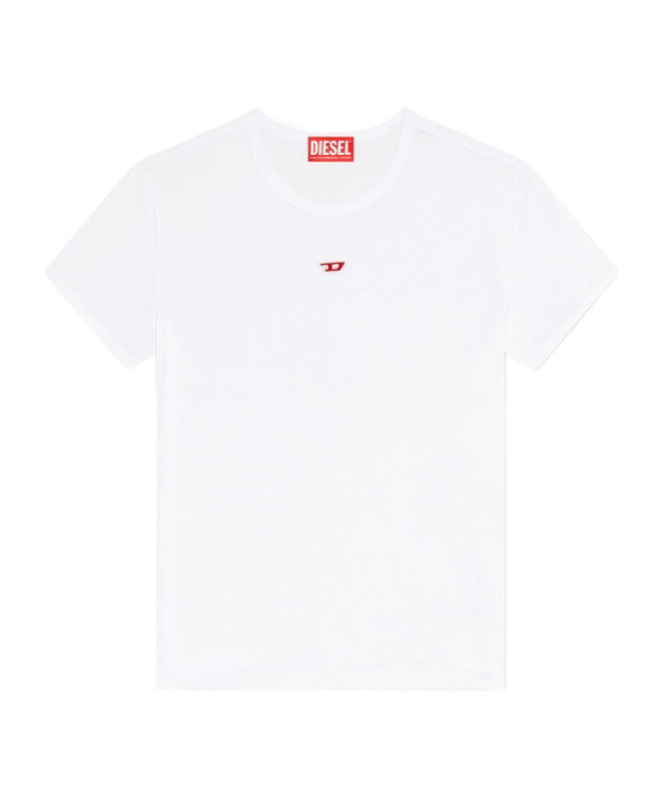 Diesel T-ele-long-d T-shirt In White