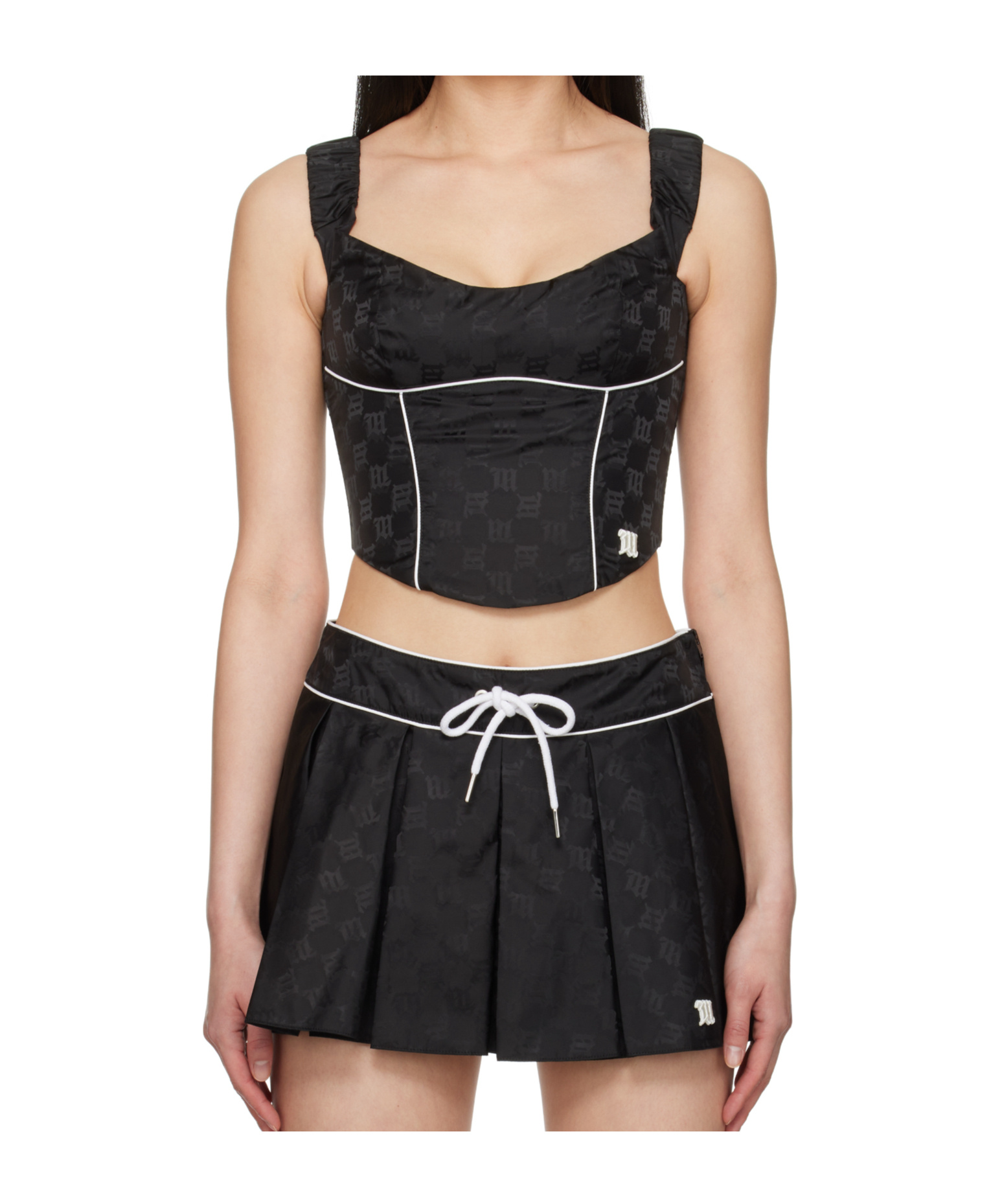Misbhv Monogram Nylon Corset Top
