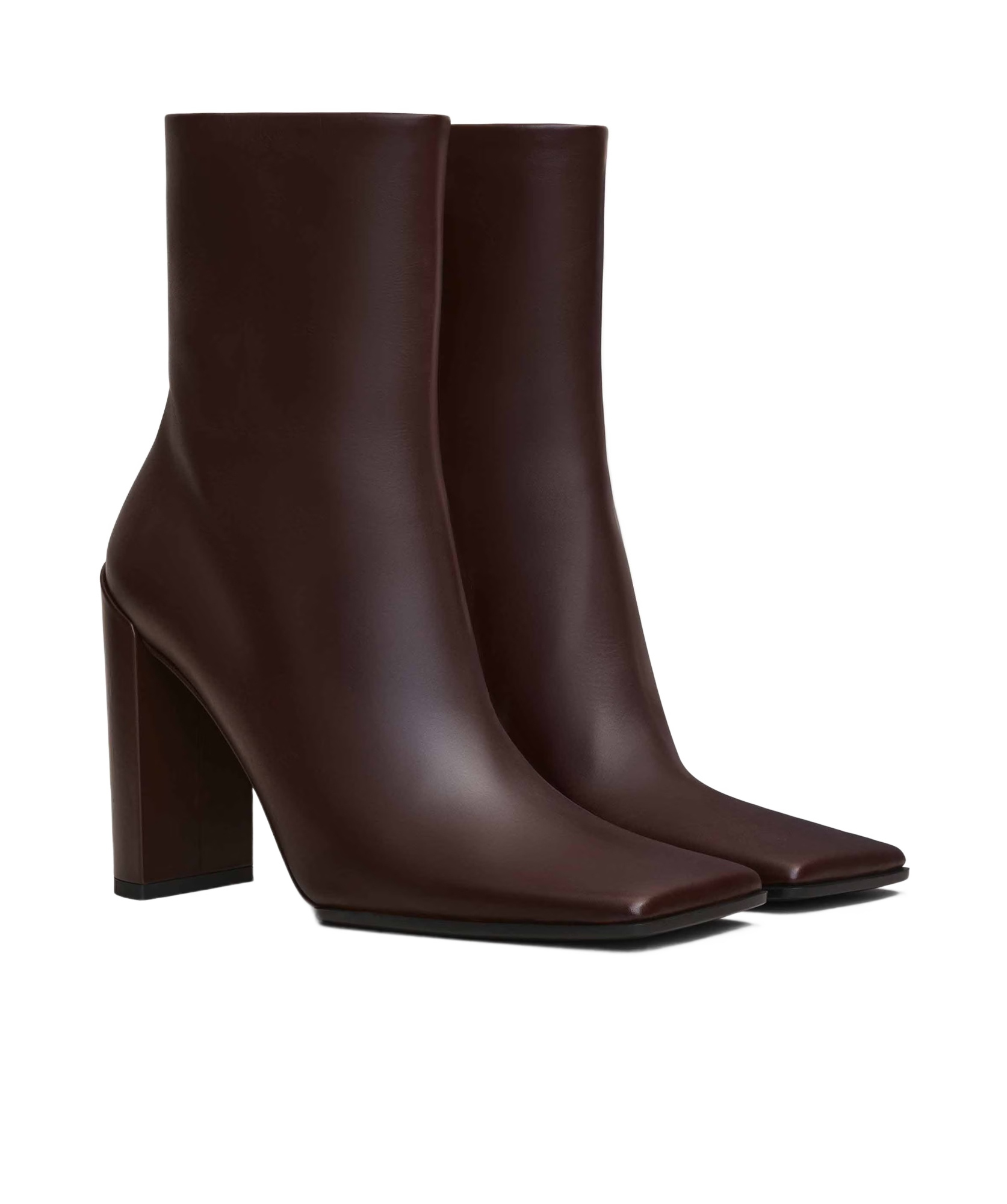 Alaïa Square Ankle Boots In Calfskin In Brown