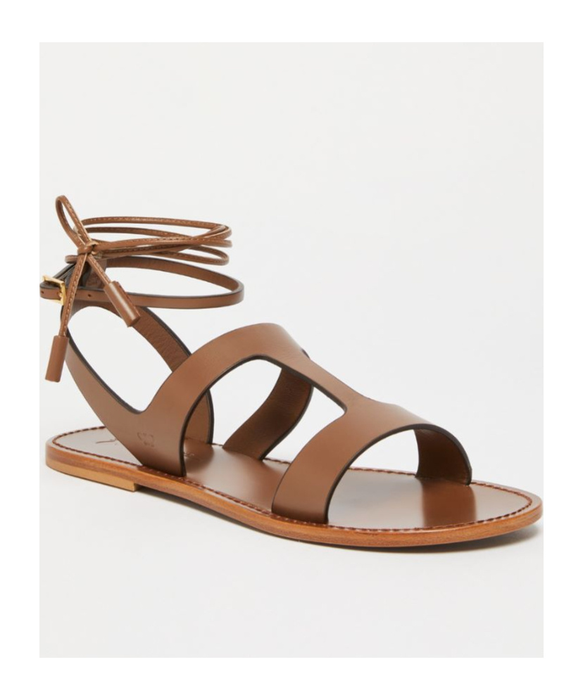 Weekend Max Mara Sandalo In Pelle In Brown