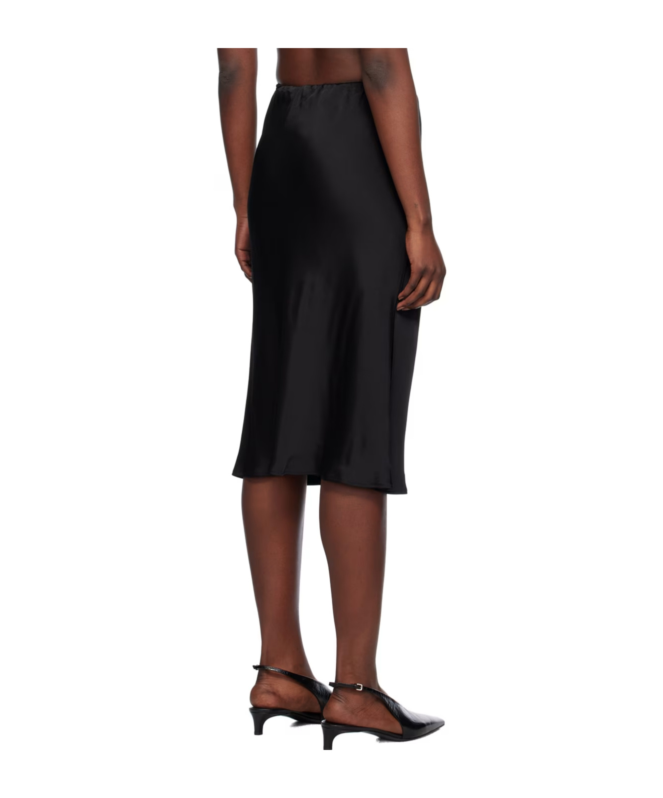 Jil Sander High Waist Pleated Skirt In Black