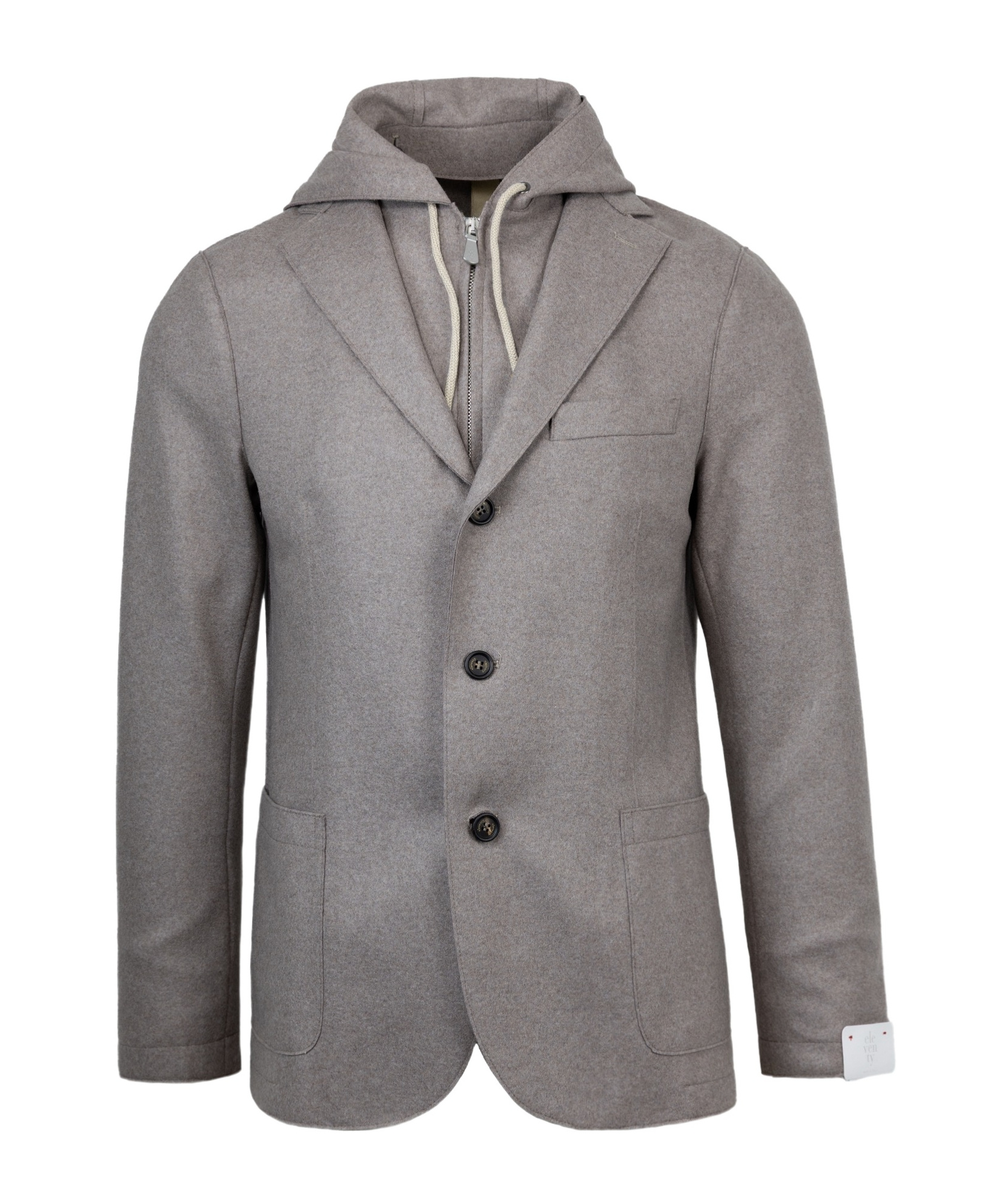 Eleventy Grey Single Breasted Jacket In Gray