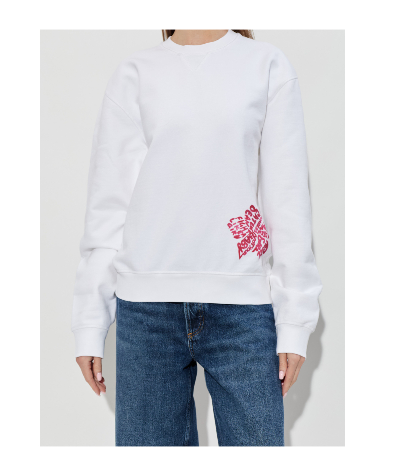 Dsquared2 Long Sleeve Sweatshirt In White