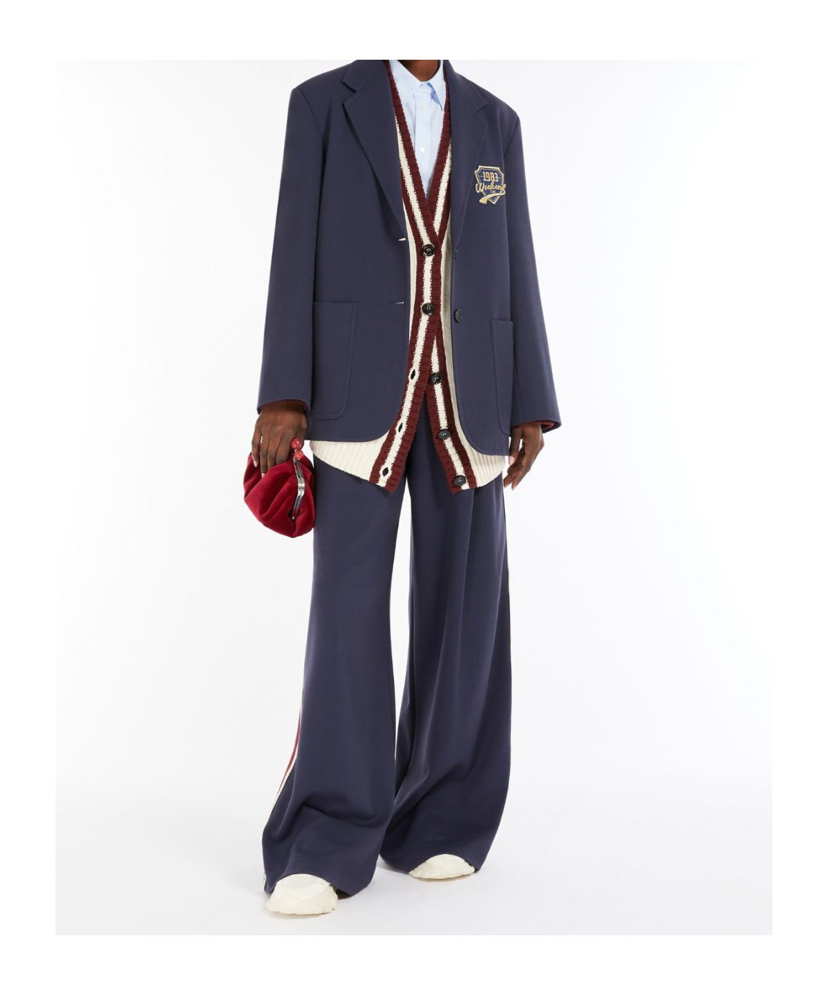Weekend Max Mara Long-sleeved Suit Coat In Black