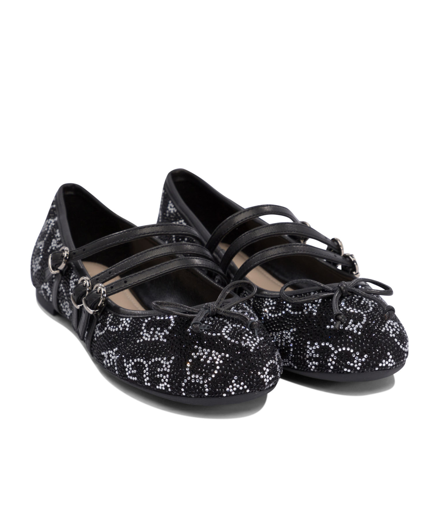 PINKO CRYSTAL-EMBELLISHED BALLET FLATS