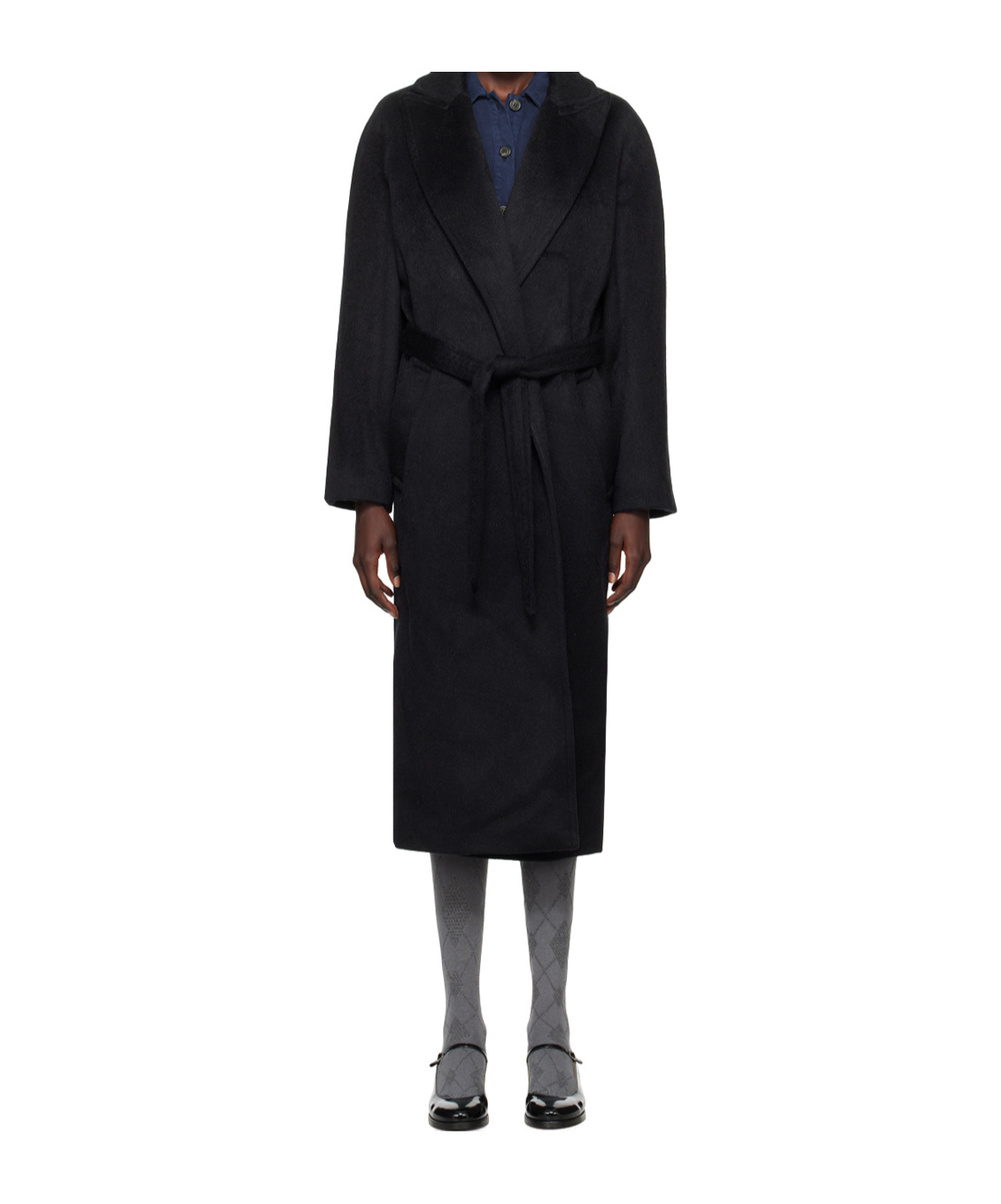 Apc Floriane Long-sleeved Coat In Black