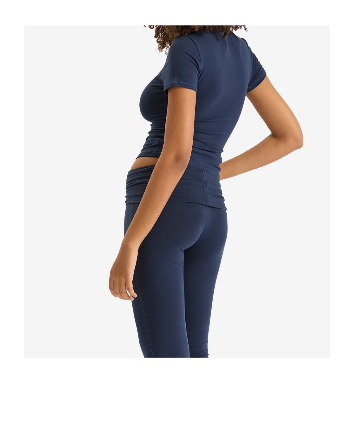 Skims Short-sleeved T-shirt In Navy Blue