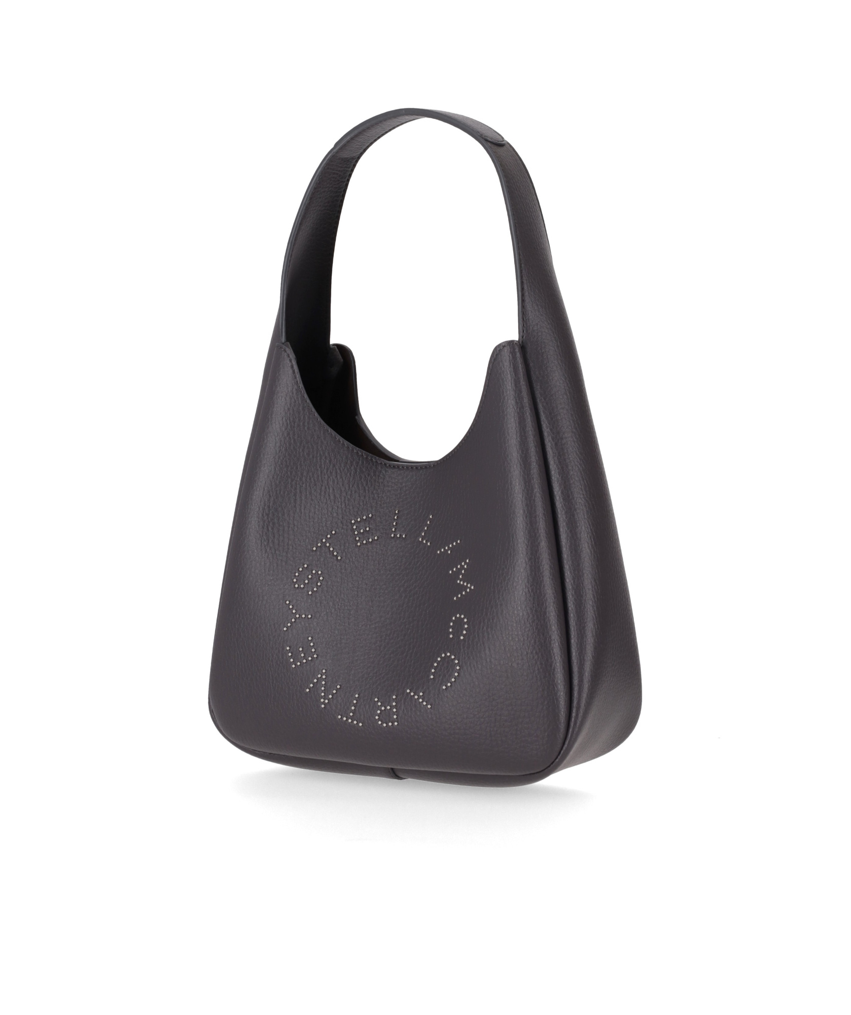 Stella Mccartney Hobo Bags Logo Shoulder Strap Structured Shape In Black