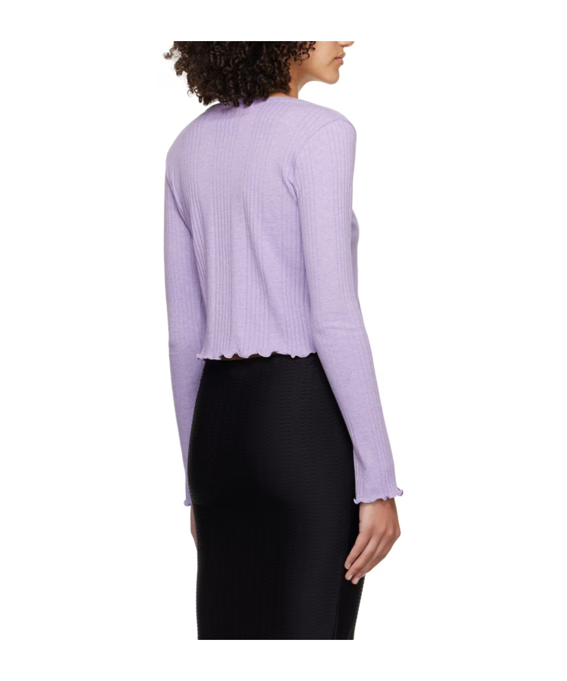 Apc Lettuce Rimmed Knitted Cardigan In Black