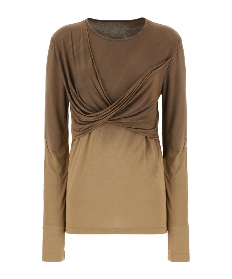 Uma Wang Knotted Long-sleeved T-shirt In Brown
