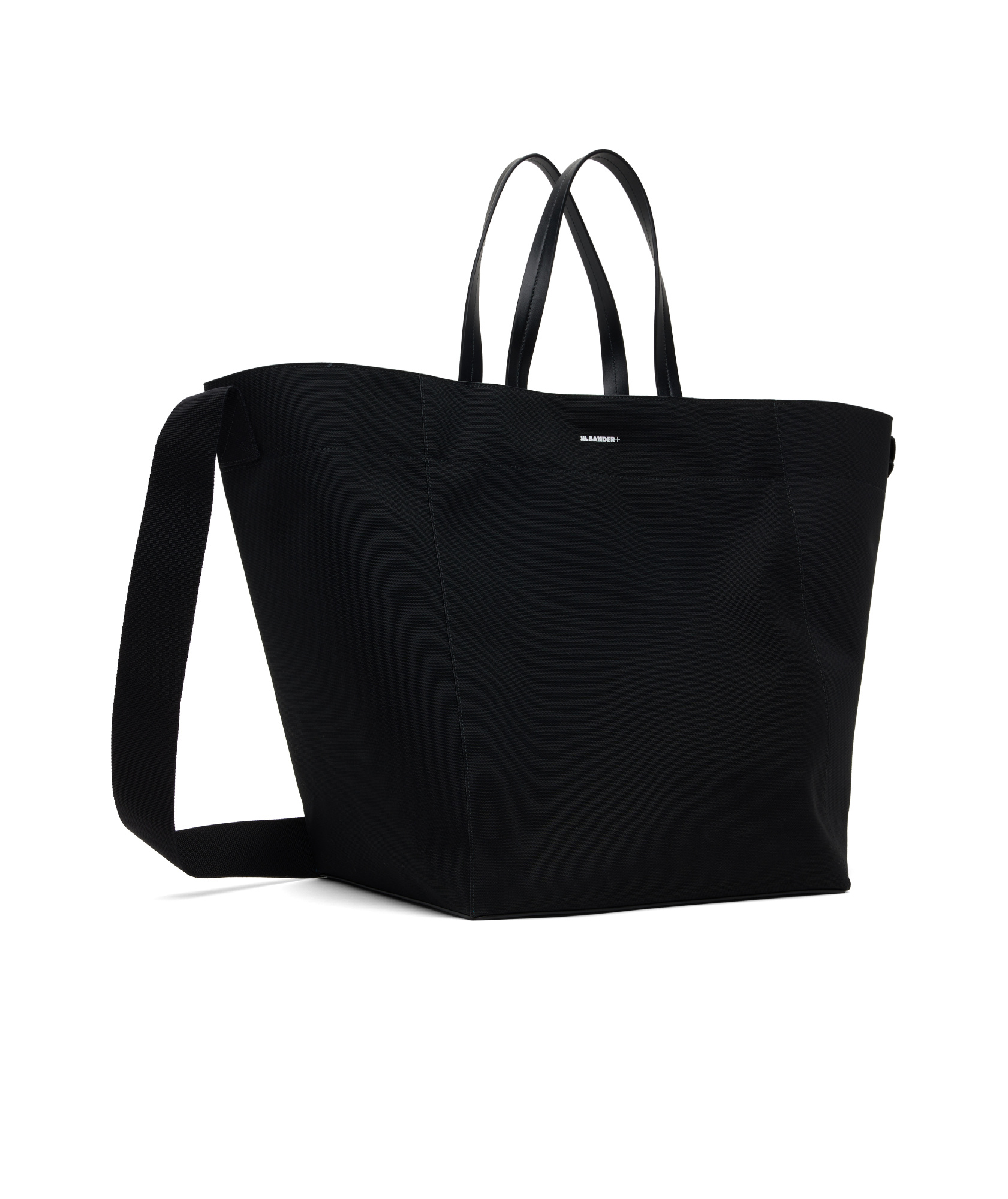 Jil Sander Logo Tote Bag In Black