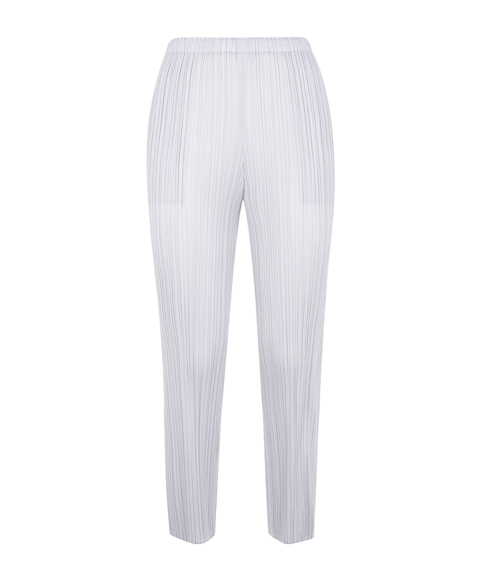 Issey Miyake Elastic Waist Casual Pants In Gray