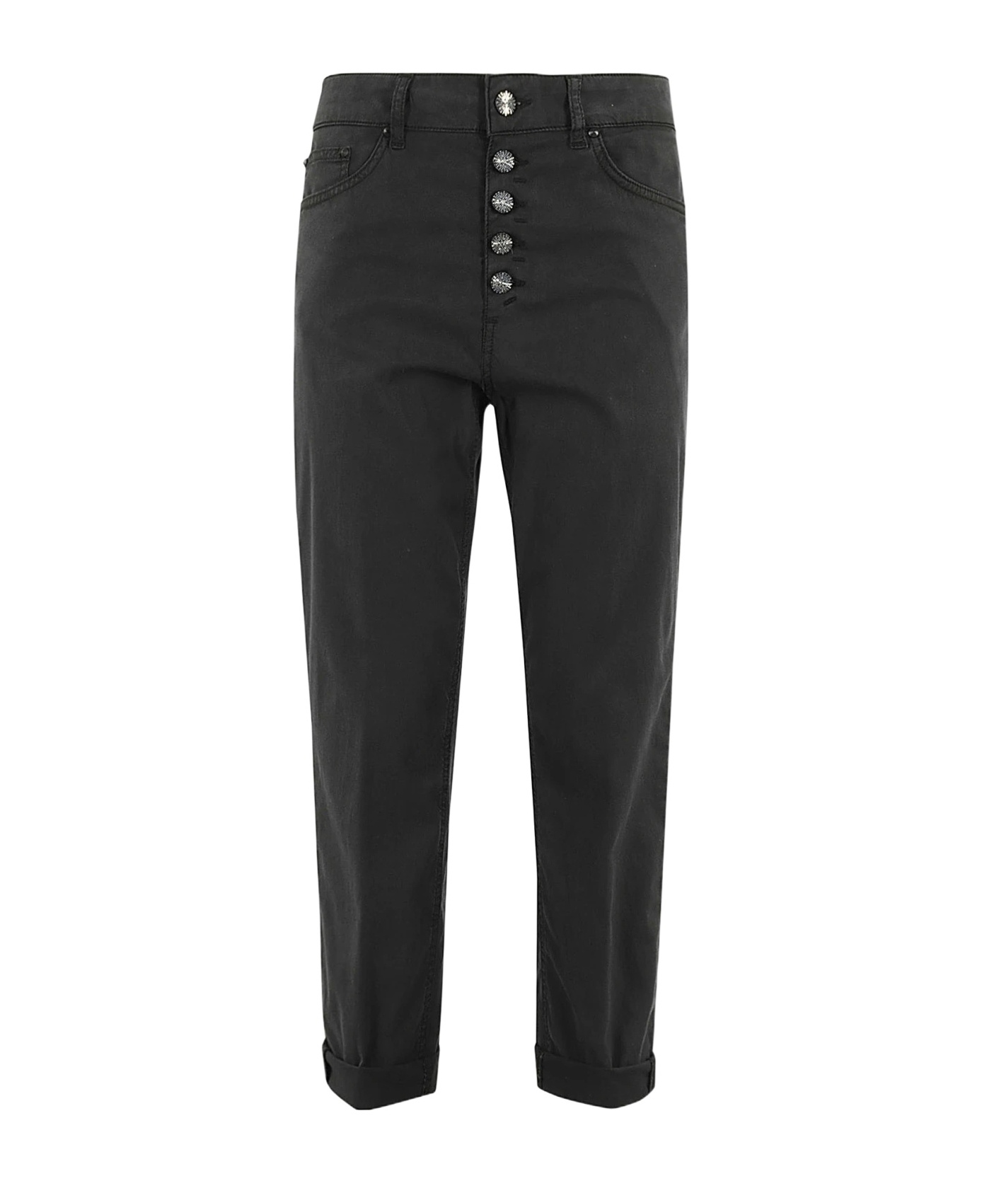 Dondup Button Front Lounge Pants In Black