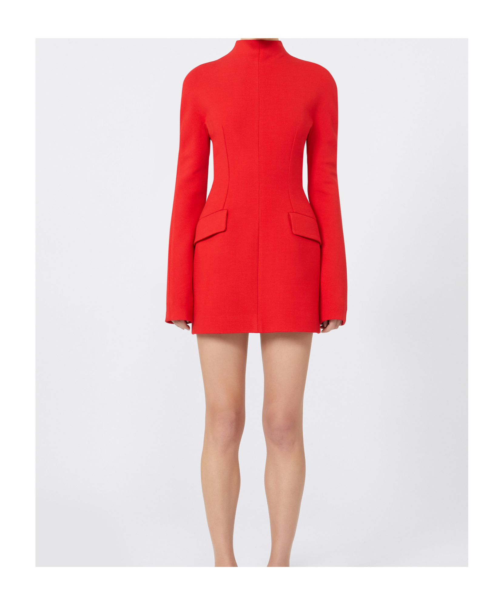 Sportmax Terfrite Wool-blend Gabardine Minidress In Red