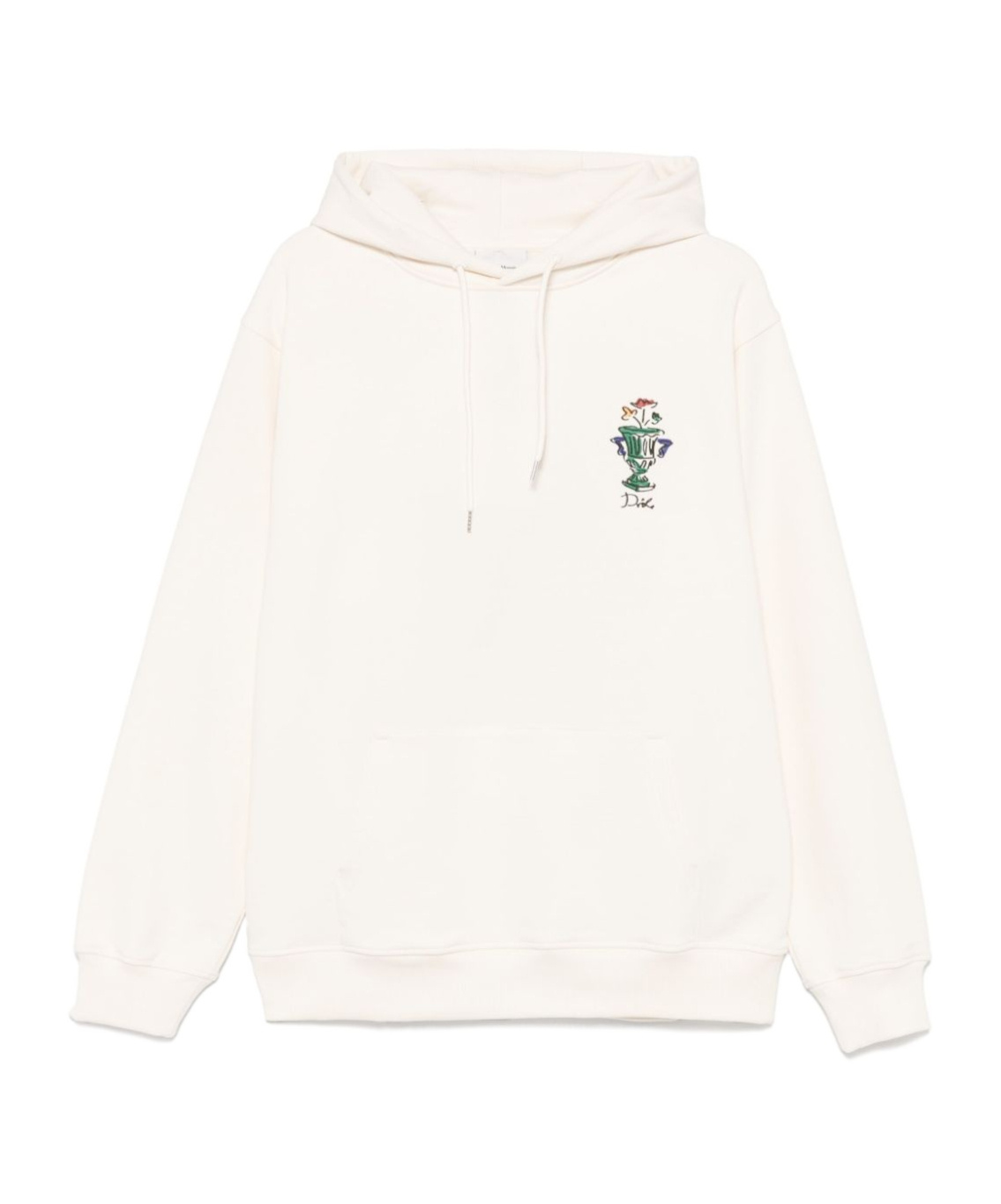 Drôle De Monsieur Hooded Sweatshirt With Logo And Pouch Pocket In White