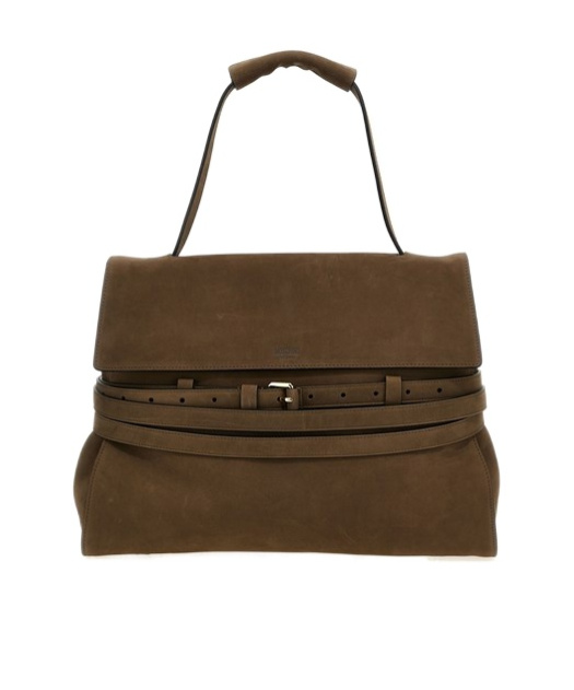 Moschino Single Top Handle Shoulder Bag In Brown