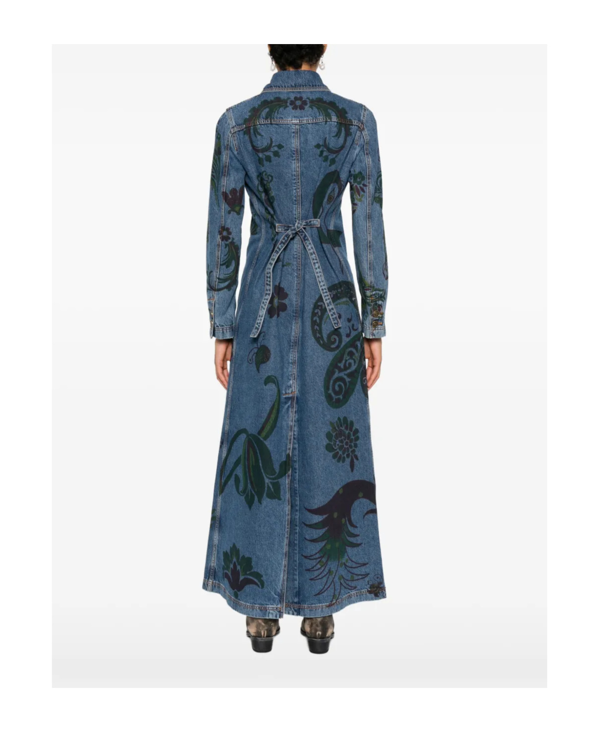 Etro Women Floral Paisley Coat In Blue