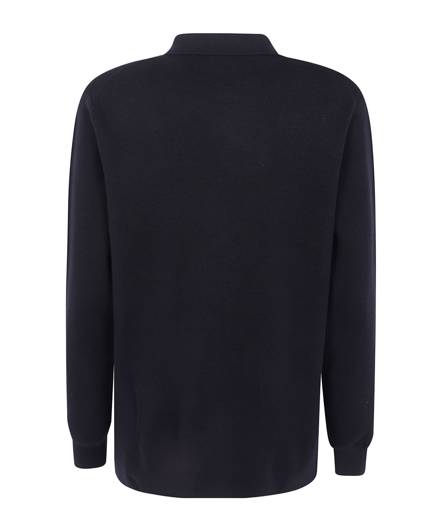 Aspesi Button-front Long-sleeve Knit Top In Black