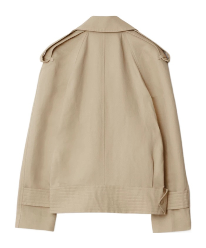 Burberry Canvas Trench Jacket In Nude