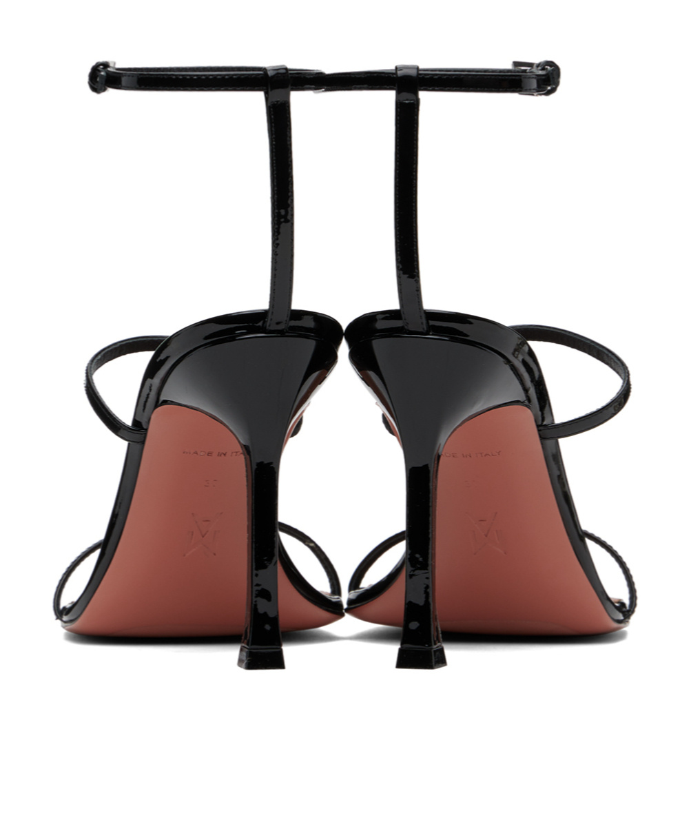 Amina Muaddi Maya Single-belt High-heeled Sandals In Black
