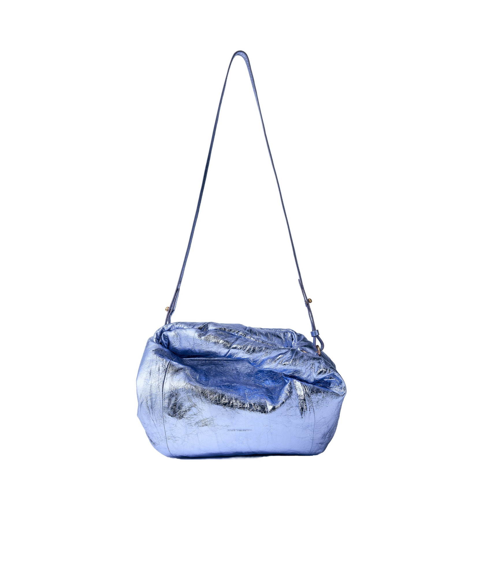 Shop Dries Van Noten Metallic Twist Handbag In Blue