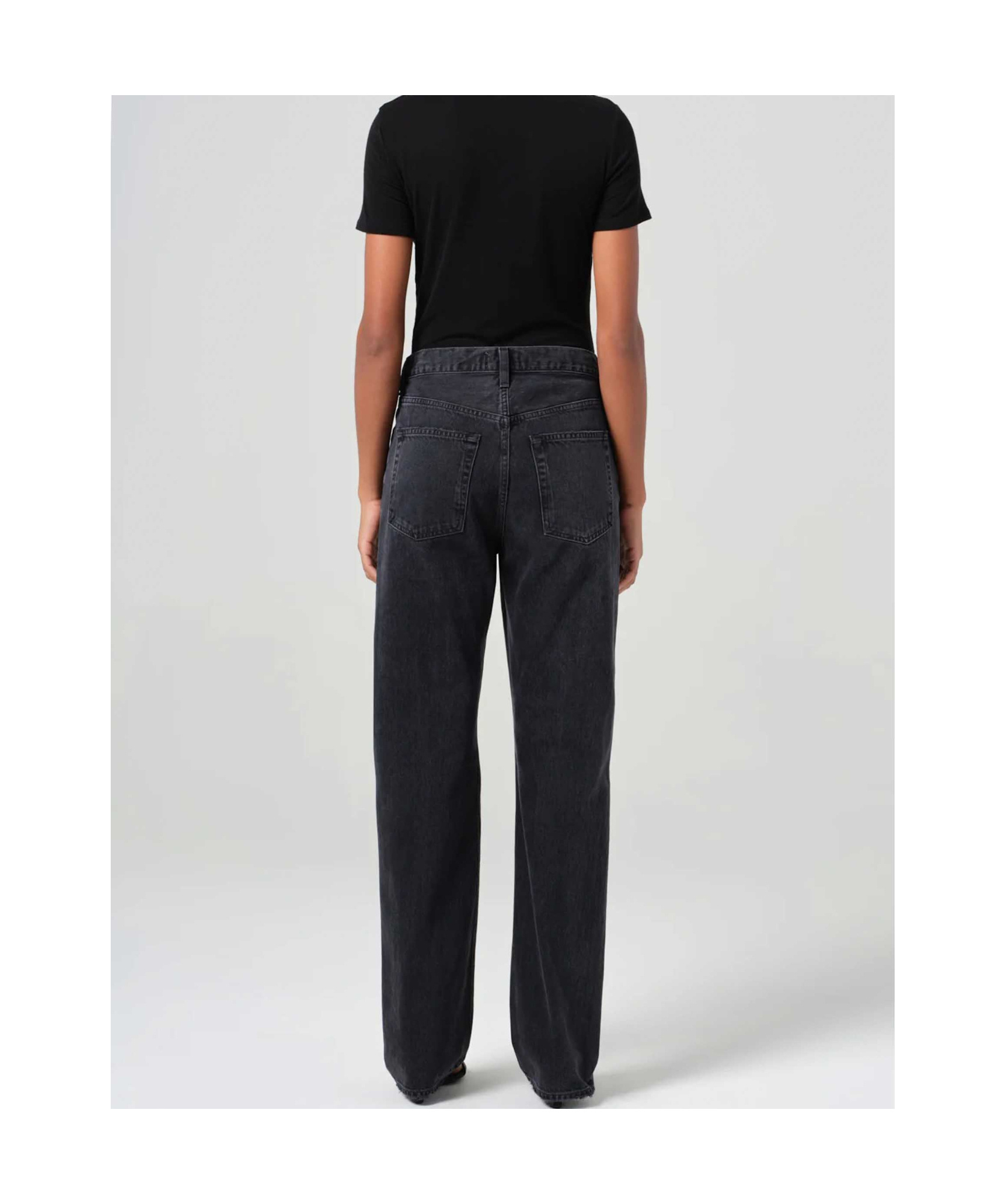 Agolde Belt-loop Jeans In Black