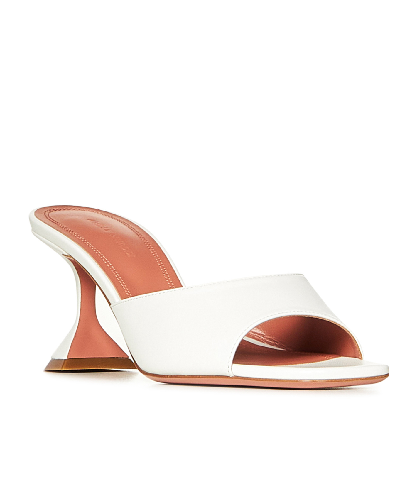 AMINA MUADDI SQUARE TOE HIGH HEEL SANDALS