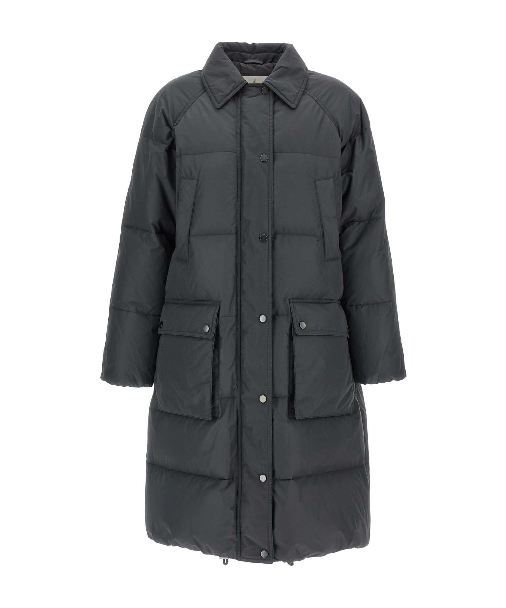 Brunello Cucinelli Quilted-design Hooded Down Coat In Black