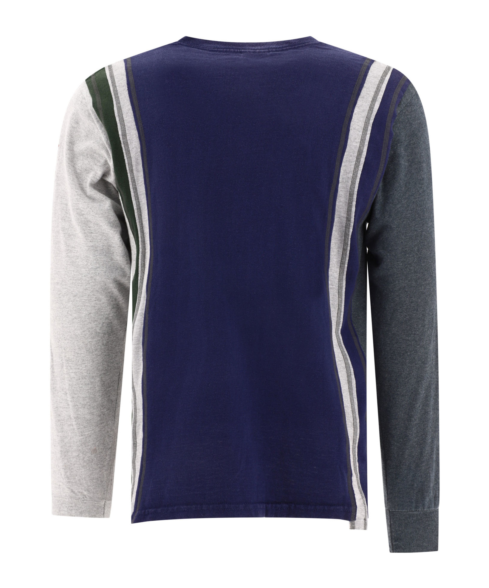 Needles "7 Cuts" Crew Neck Graphic Print Long Sleeves In Blue