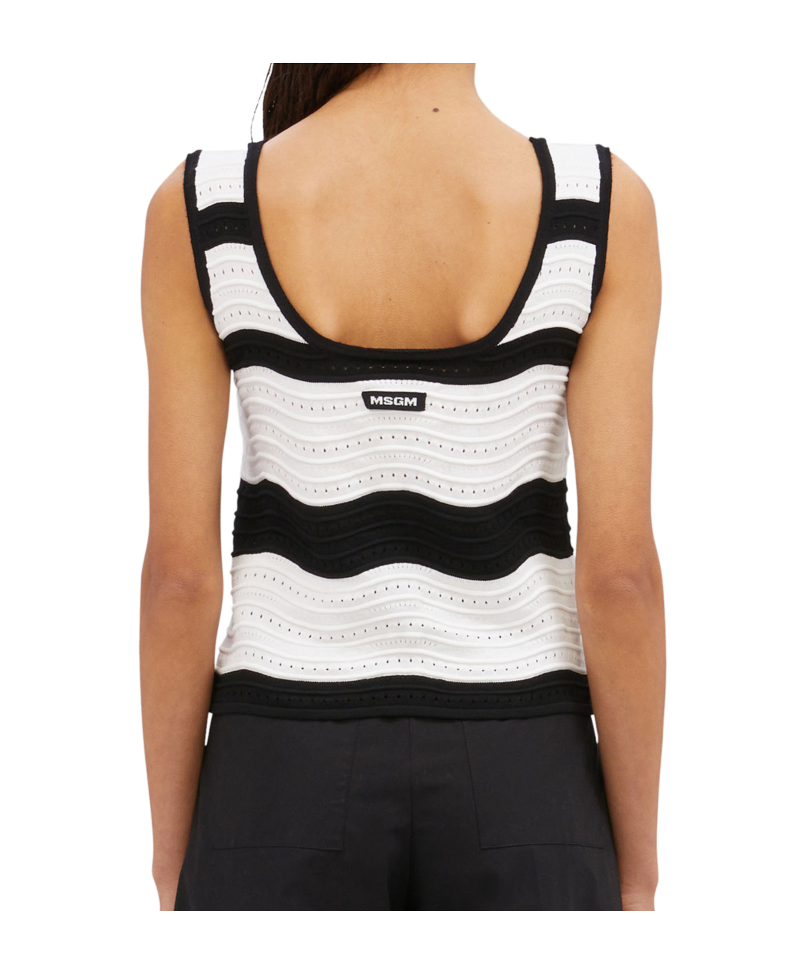 Msgm Striped Tank Top