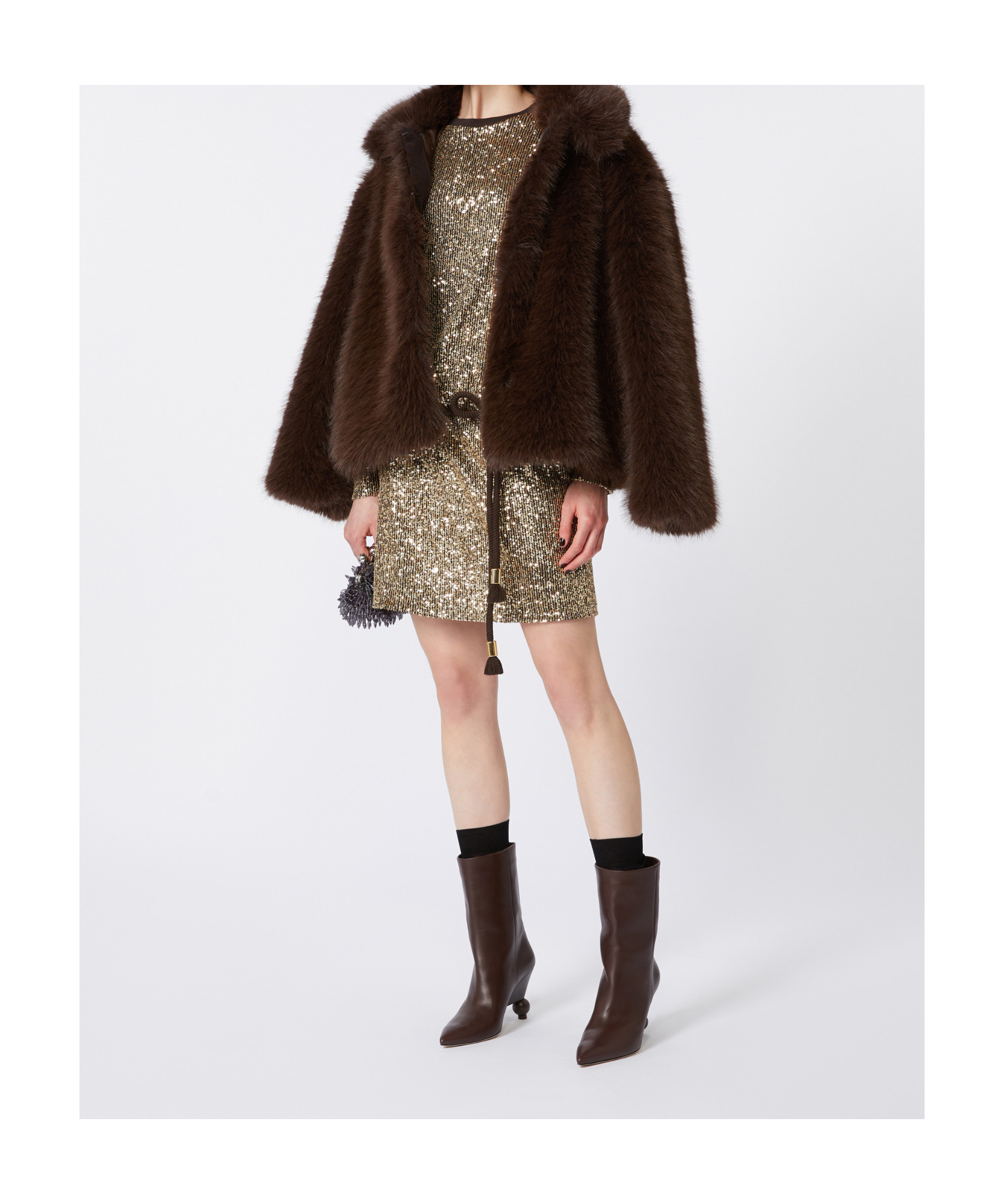 Weekend Max Mara Cachi Long-sleeved Dress In Multi