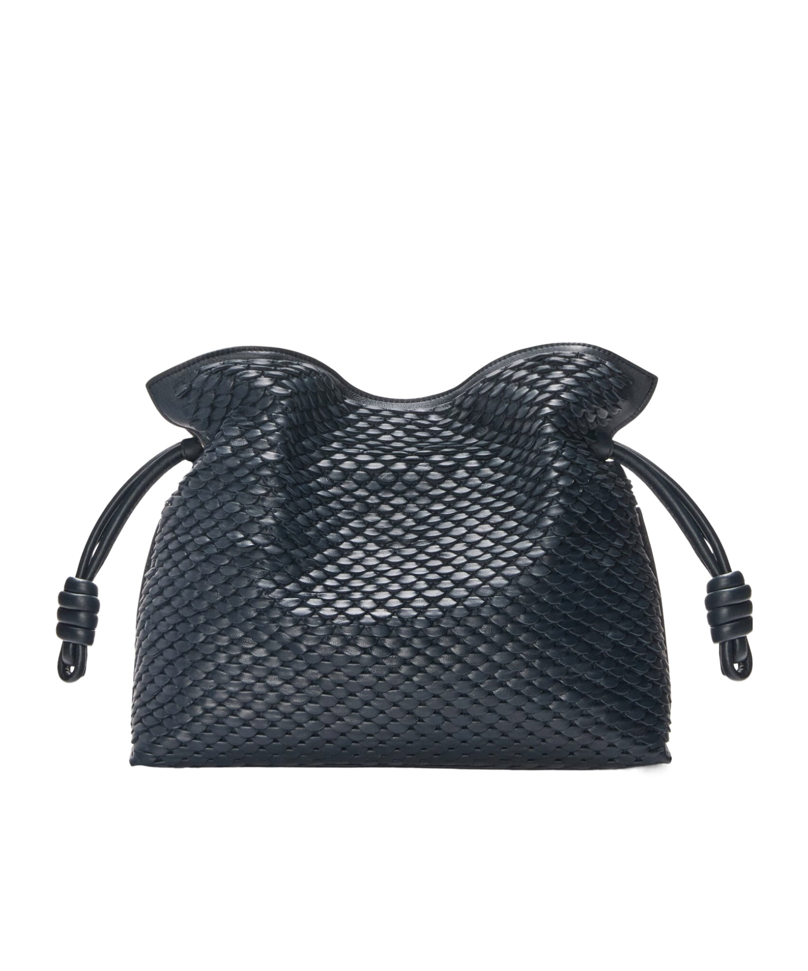 Loewe Mini Puzzle Leather Shoulder Bag In Black