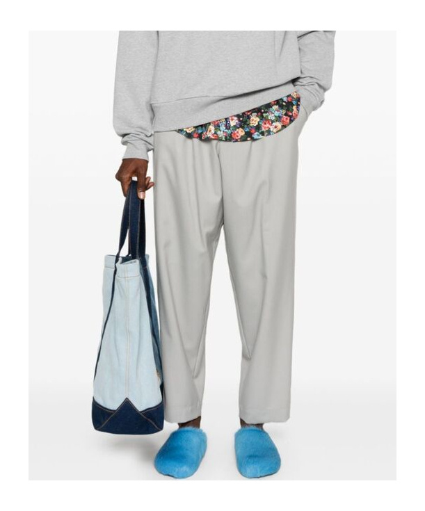 Marni Wool Tapered Trousers In White