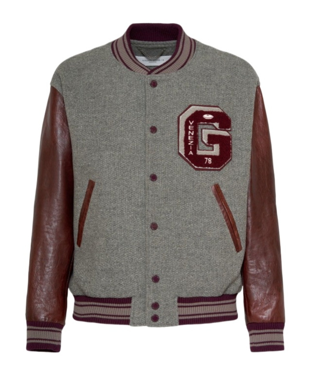 Golden Goose Melange Wool Bomber Jacket
