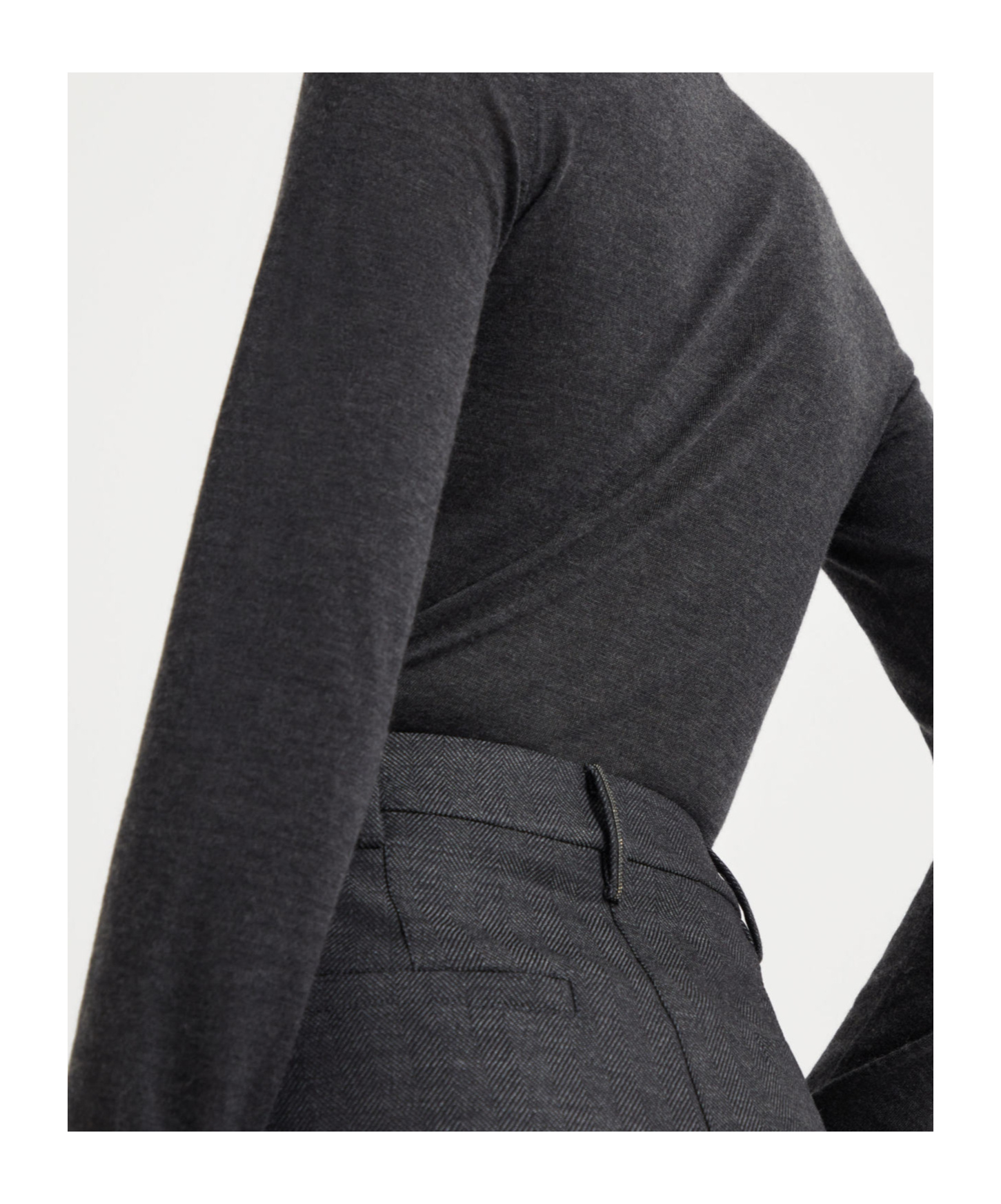 Brunello Cucinelli Virgin Wool Column Skirt With Detachable Feather Trim In Black