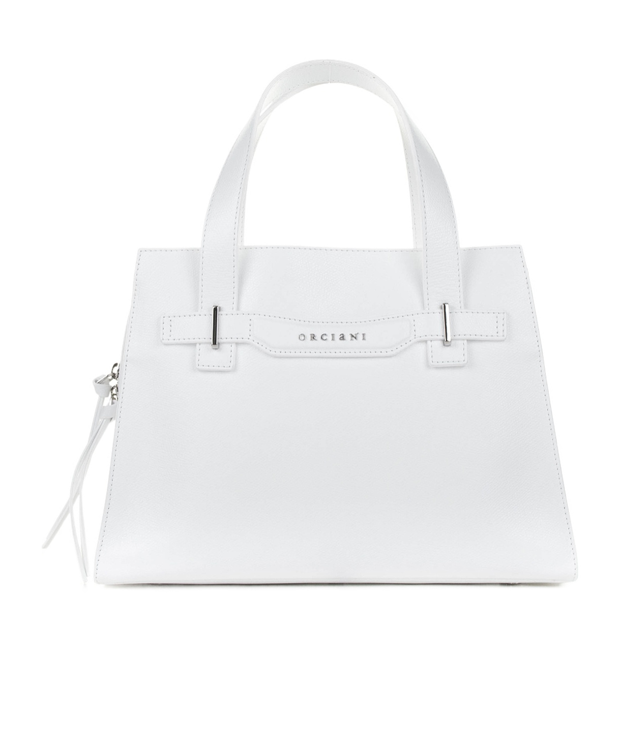 Orciani Logo Logo Shoulder Bag In White
